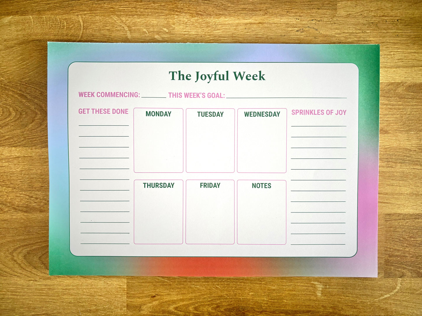 The Joyful Week Planner - Gradient
