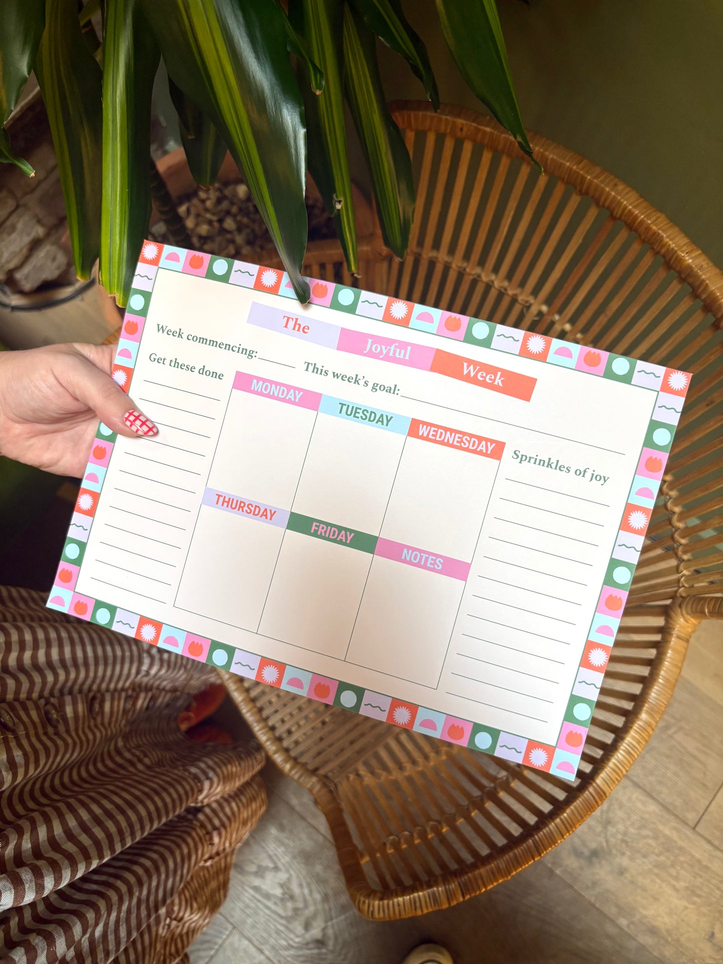 The Joyful Week Planner - Multicolour check