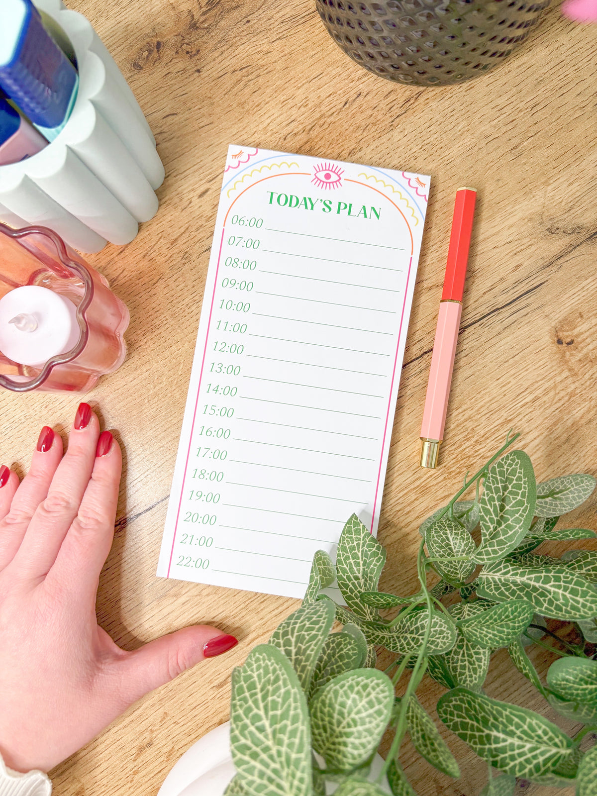 Time Management Note Pad Ramona Illustrated Schedule Pad – Paperettes