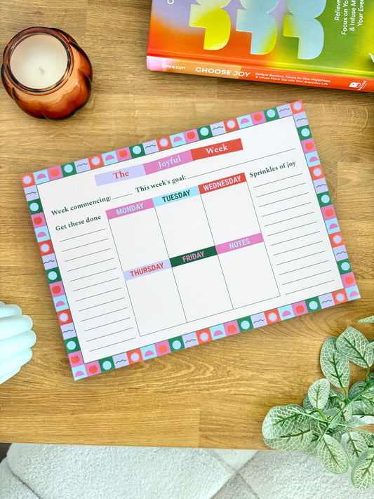 The Joyful Week Planner - Multicolour check