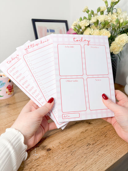 Girly feminine productivity time management planners for creative women